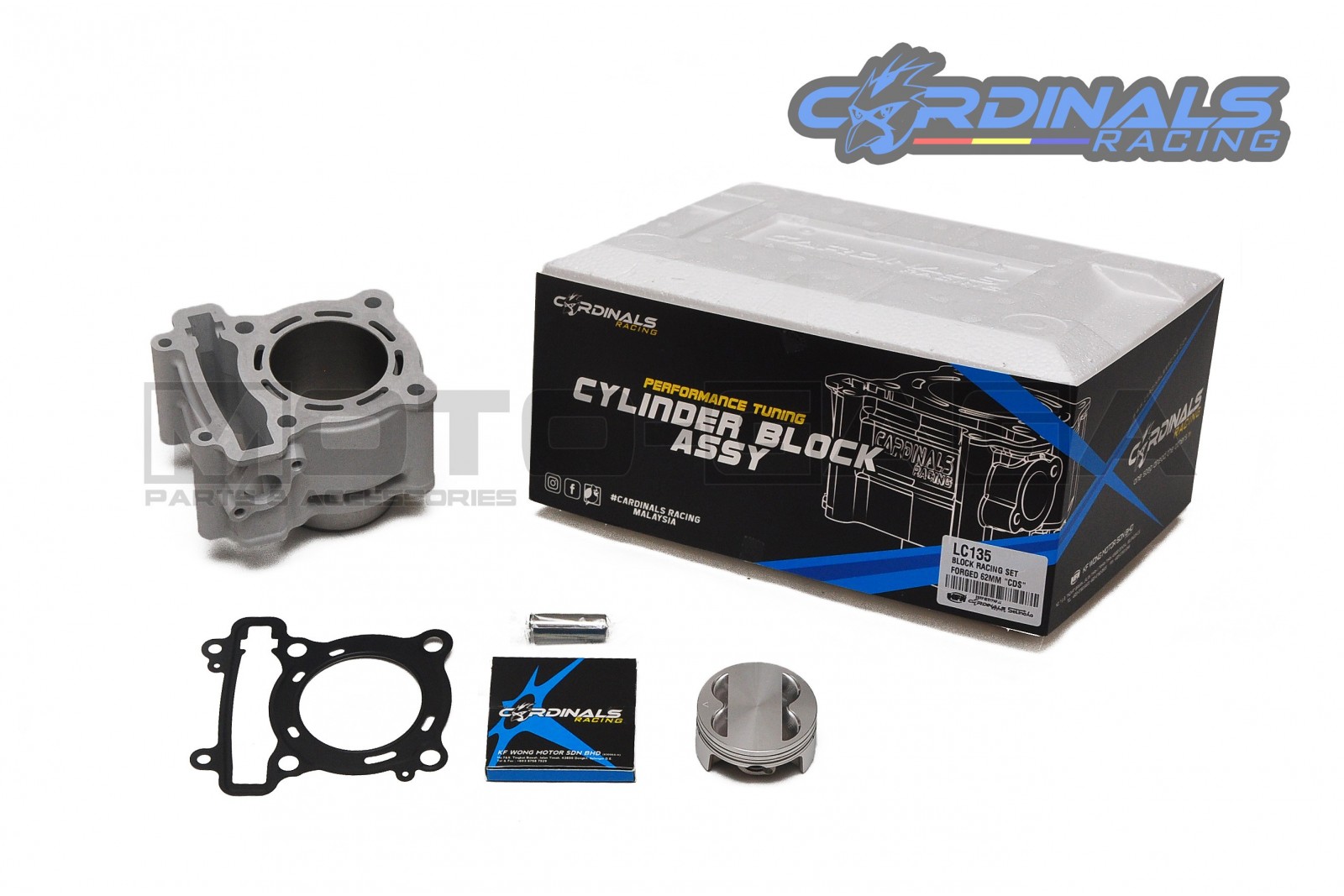 Cardinals Racing 63mm 183cc Ceramic Cylinder  Kit Forged 